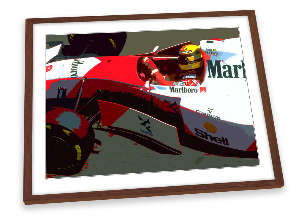 Ayrton Senna Formula One Car Framed