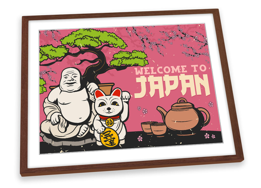 Welcome to Japan Pink Framed