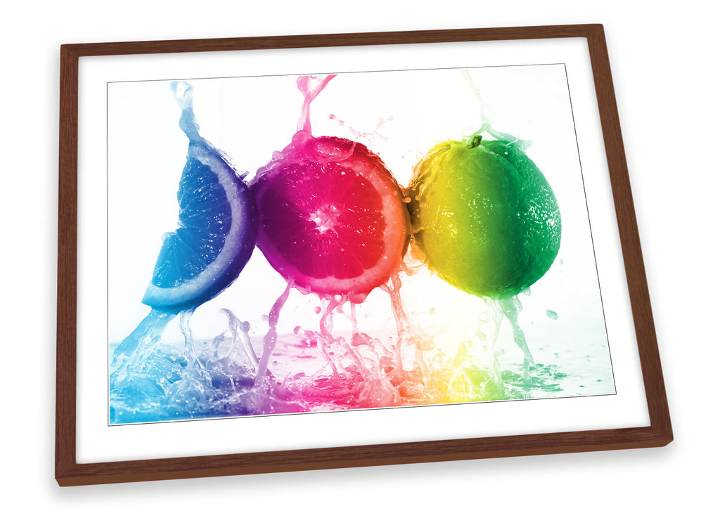 Rainbow Fruit Slices Kitchen Framed