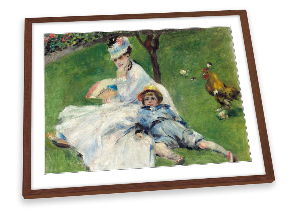 Pierre Auguste Renoir Madame Monet and her Son Framed