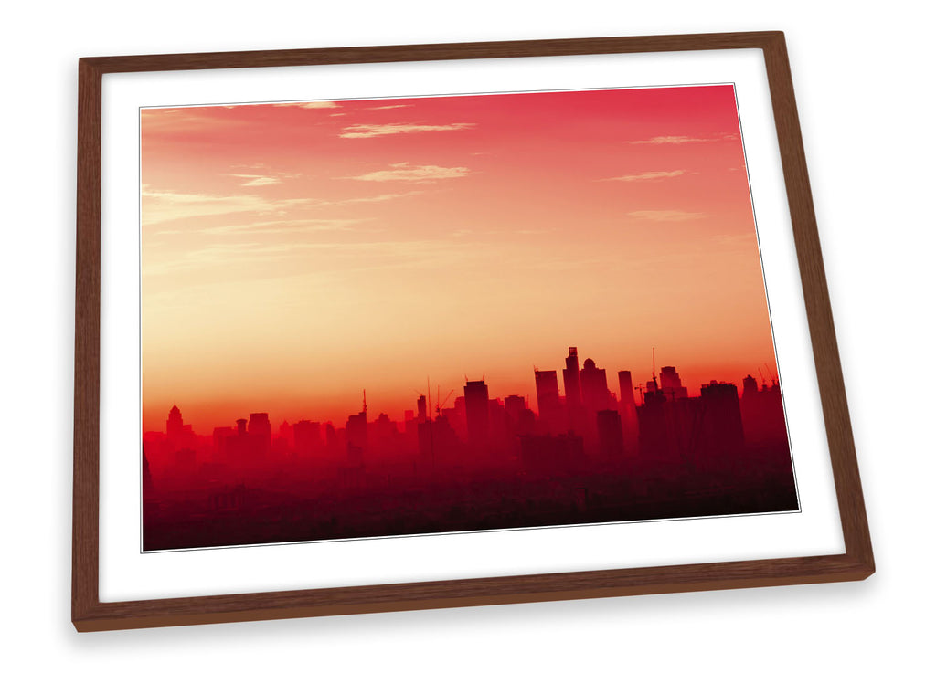 Bangkok City Skyline Sunset Thailand Framed