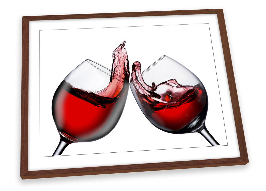 Wine Glasses Kitchen Cheers Framed