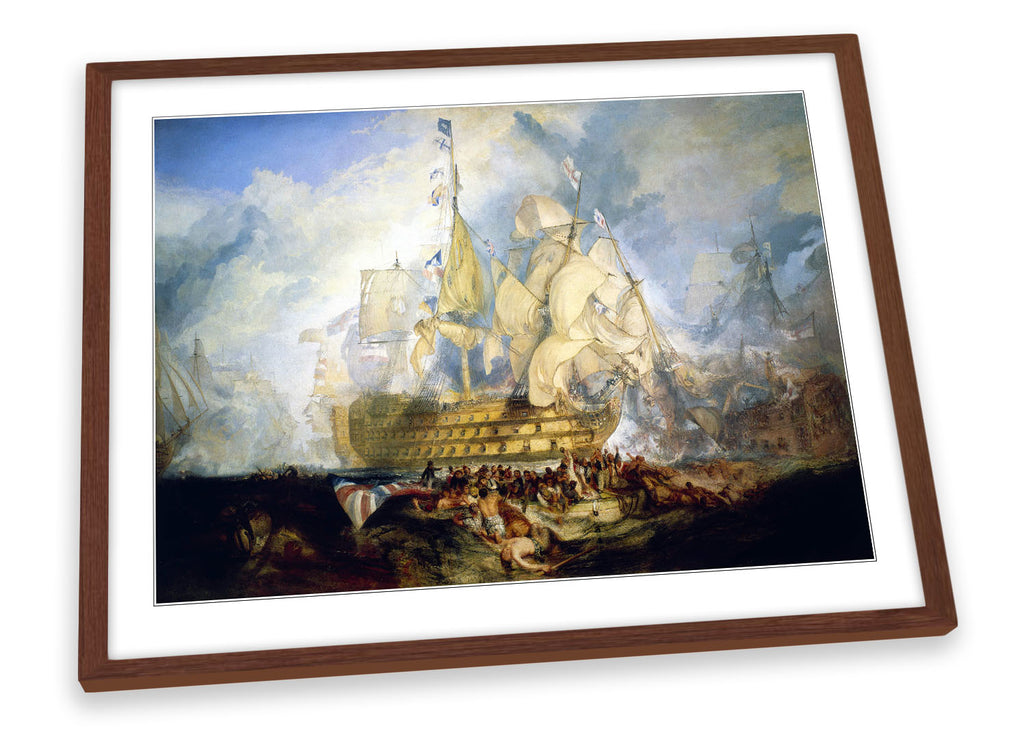 J.M.W Turner The Battle of Trafalgar Framed