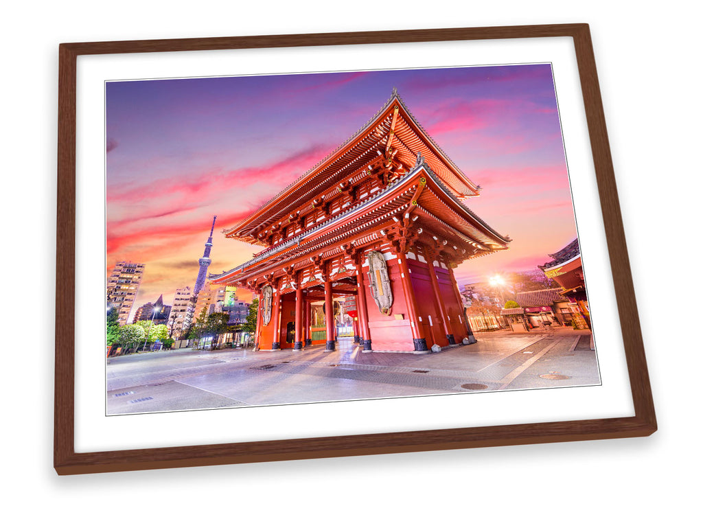 Temple Gate Tokyo Japan Framed