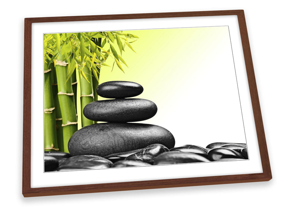 Zen Stones Bamboo Spa Framed