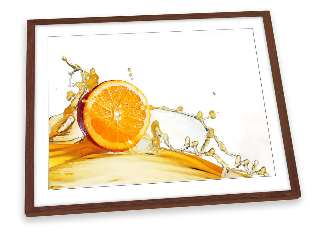 Orange Juice Slice Fruit Kitchen Orange Framed