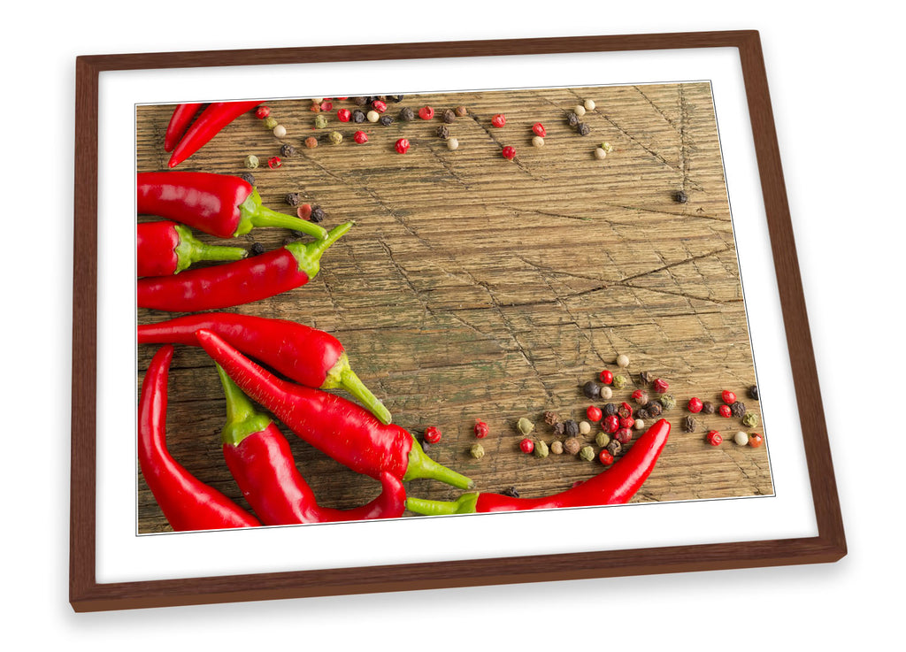 Hot Red Chilli Kitchen Framed