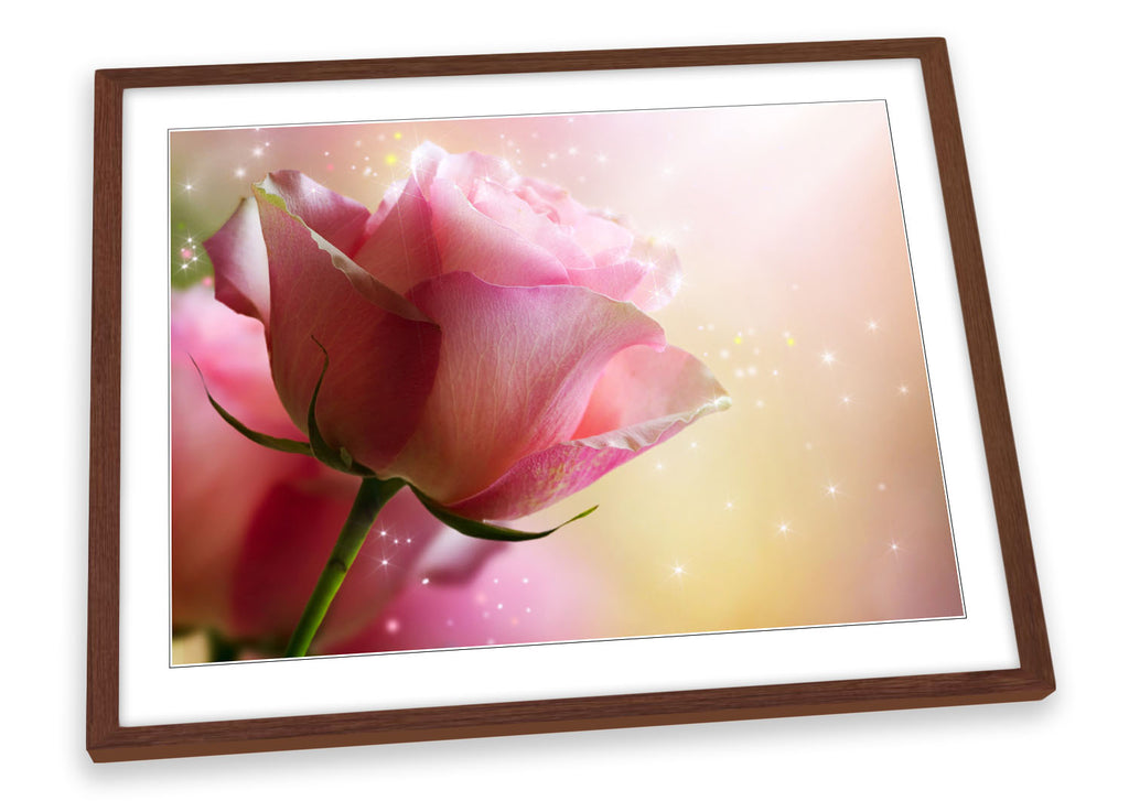 Magical Rose Love Floral Flower Framed