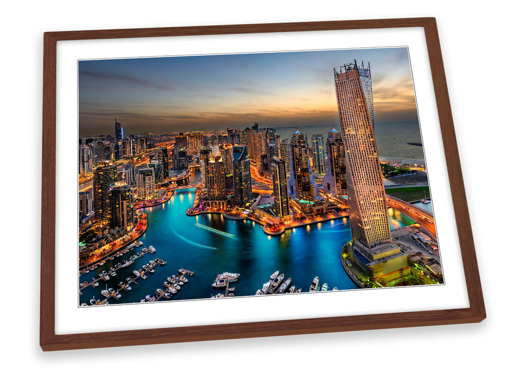 Dubai Skyline Marina Framed