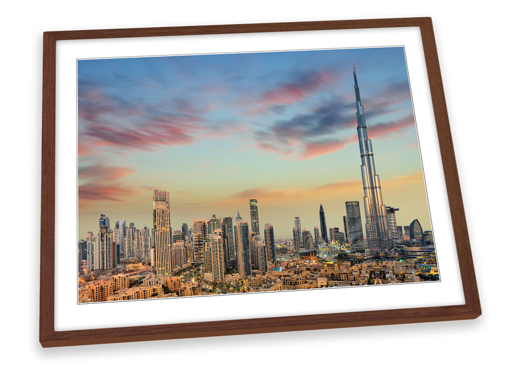 Dubai United Arab Emirates Multi-Coloured Framed