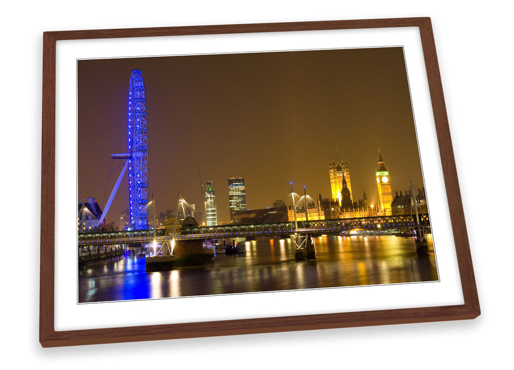 London Eye City Framed