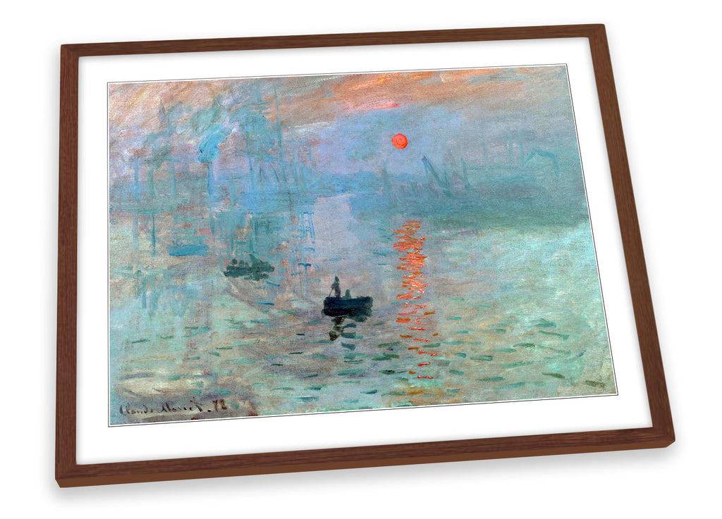 Claude Monet Impression Sunrise Framed