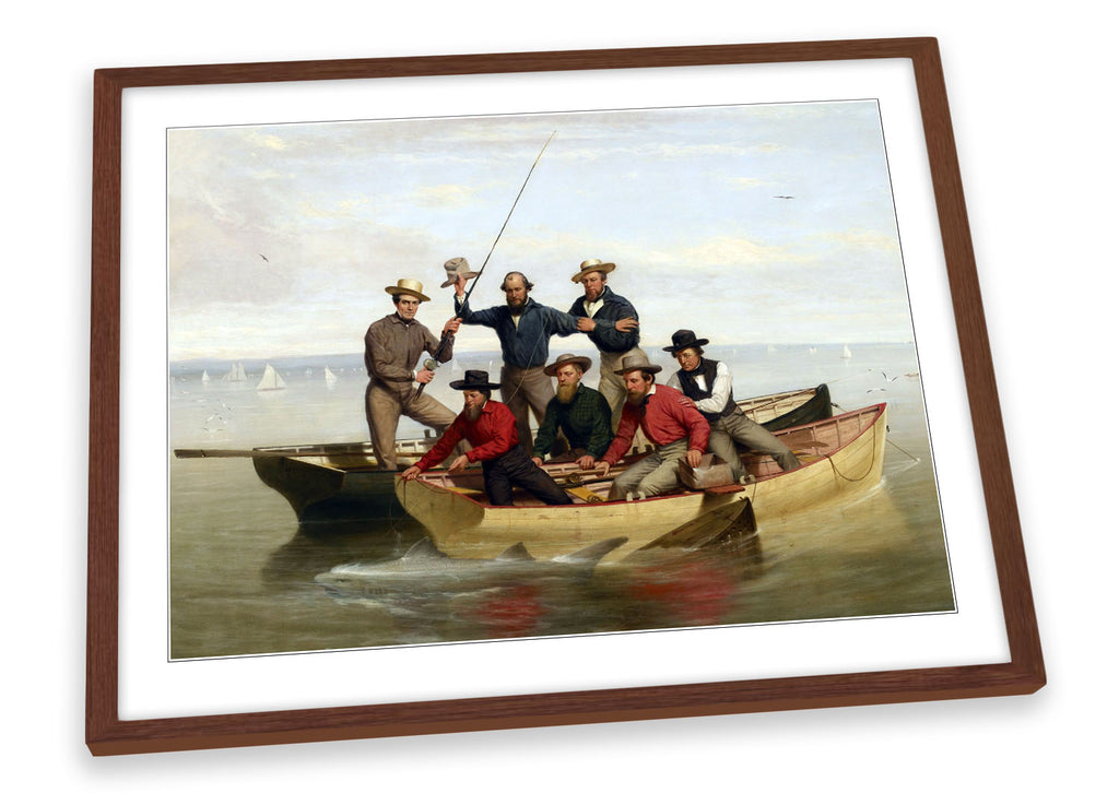 Junius Stearns Fishing Party Long Island Framed