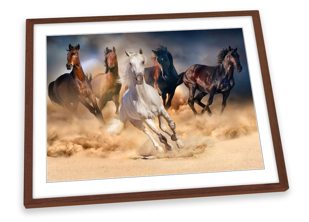 Horses Galloping Framed