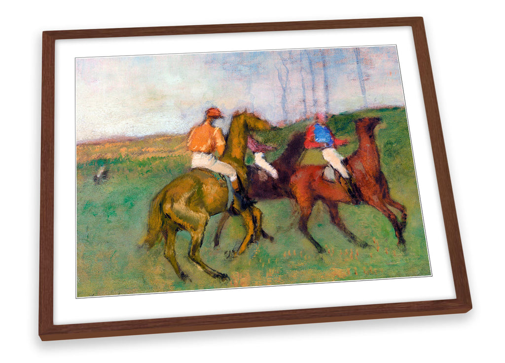 Edgar Degas Jockeys and Race Horses Framed