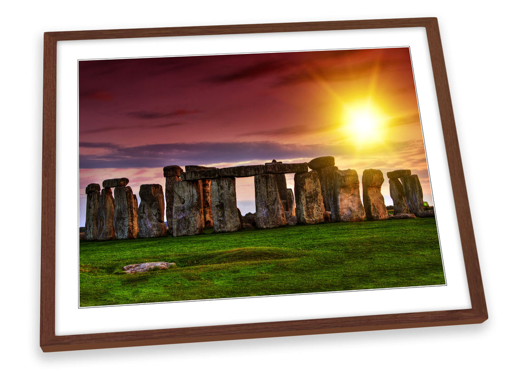 Stonehenge Sunset Landmark Framed
