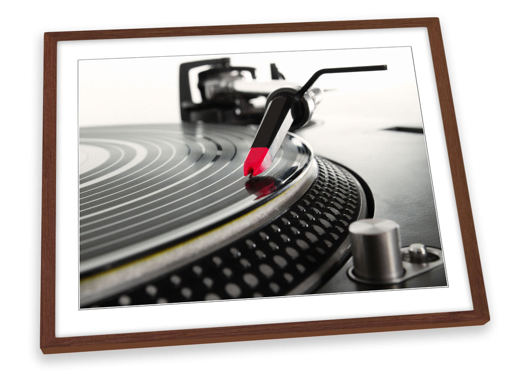 DJ Turntables Decks Music Framed