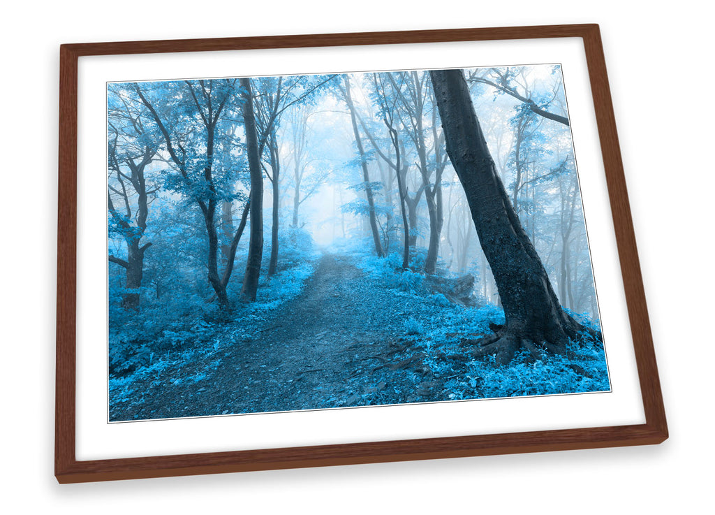 Blue Forest Landscape Framed