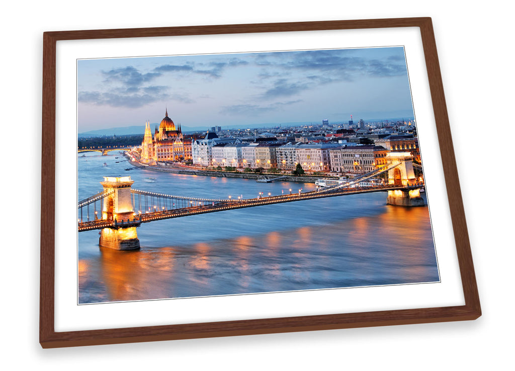 Budapest Hungary City Skyline Framed