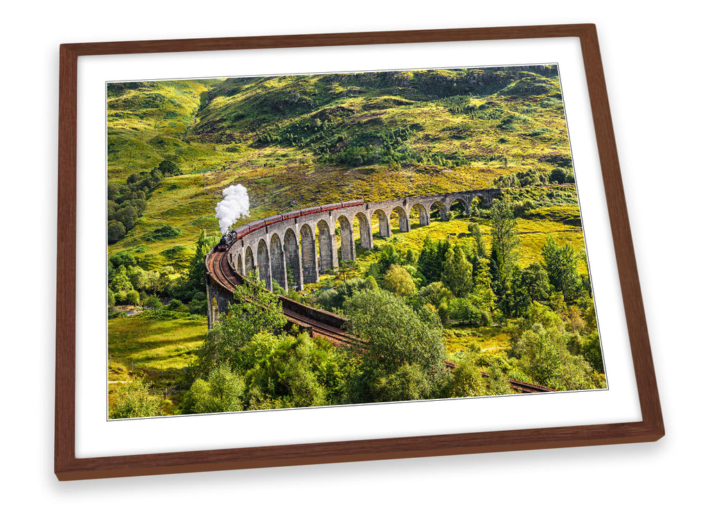 Steam Train Railway Bridge Framed