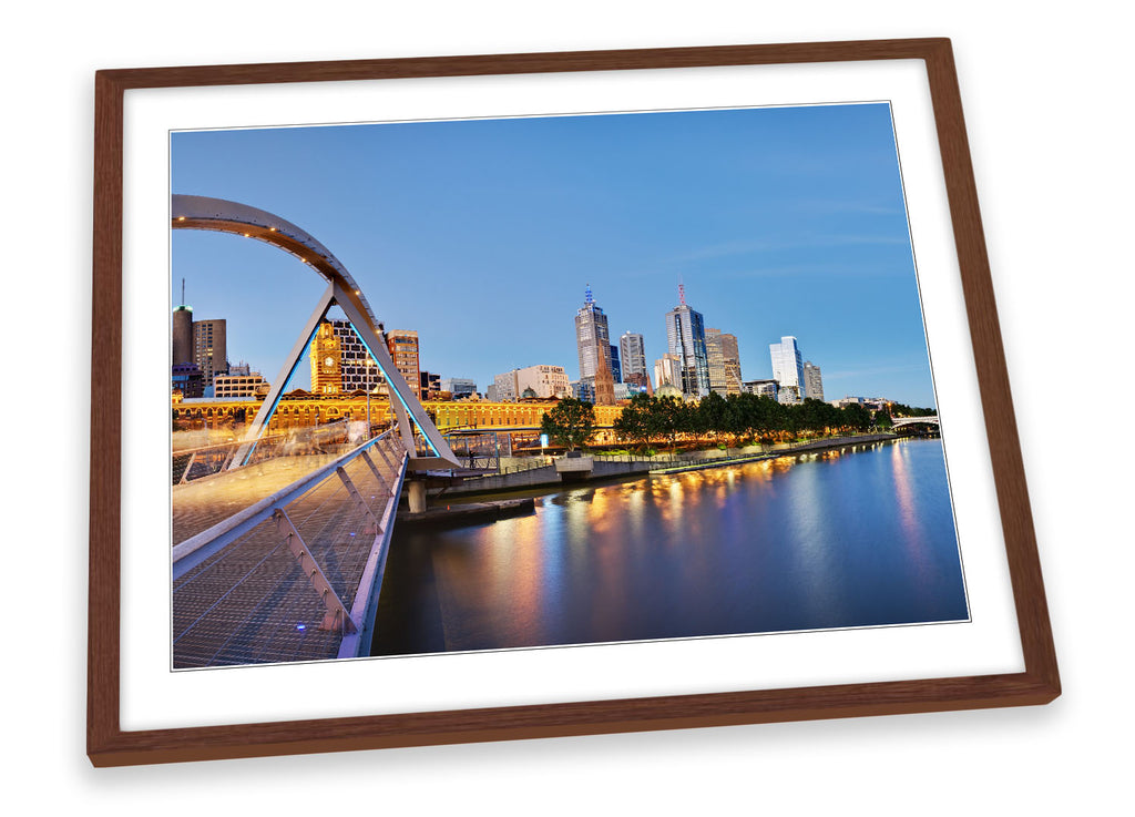 Melbourne Southbank Bridge Australia Framed