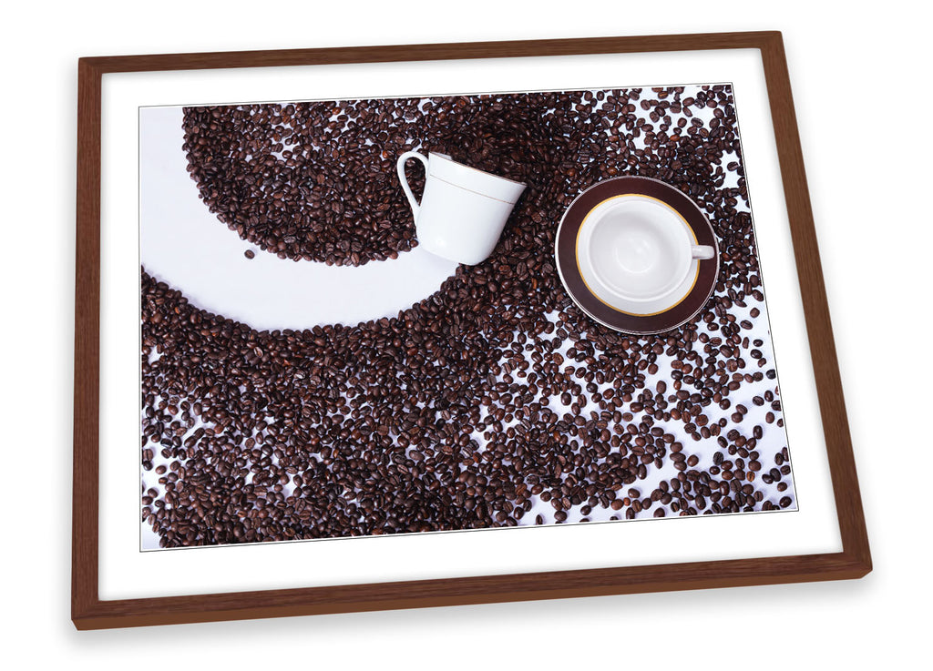 Coffee Beans Silhouette Framed
