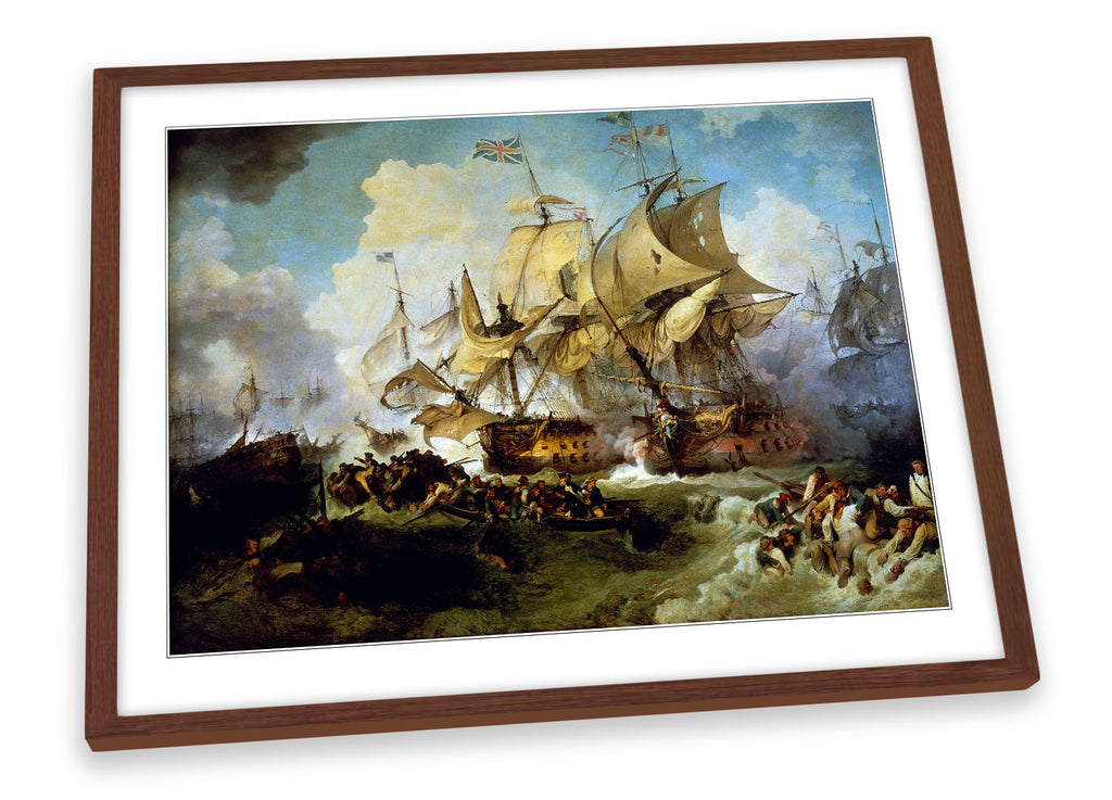 J.M.W Turner The Battle of the First of June Framed