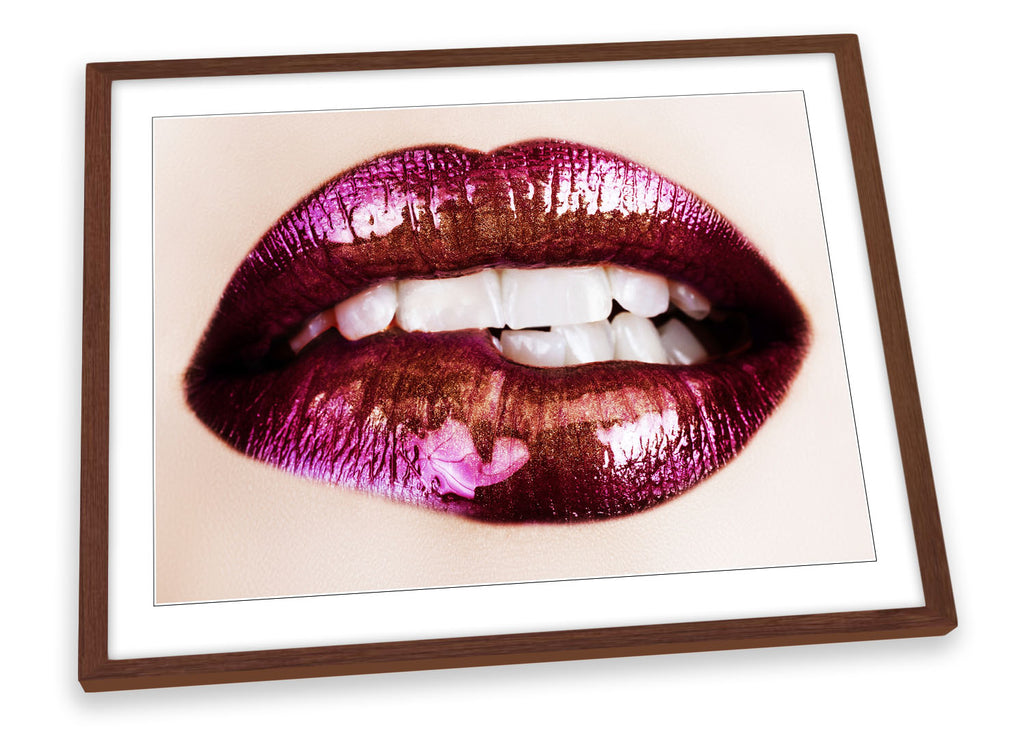 Lip Gloss Fashion Beauty Salon Framed