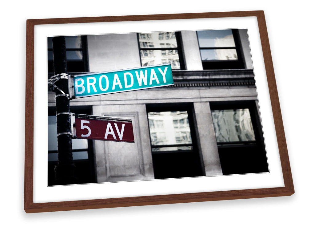 Broadway New York City Framed