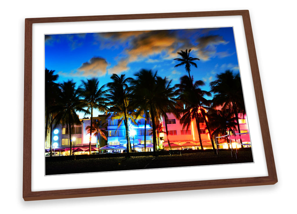 Miami Beach Strip Framed