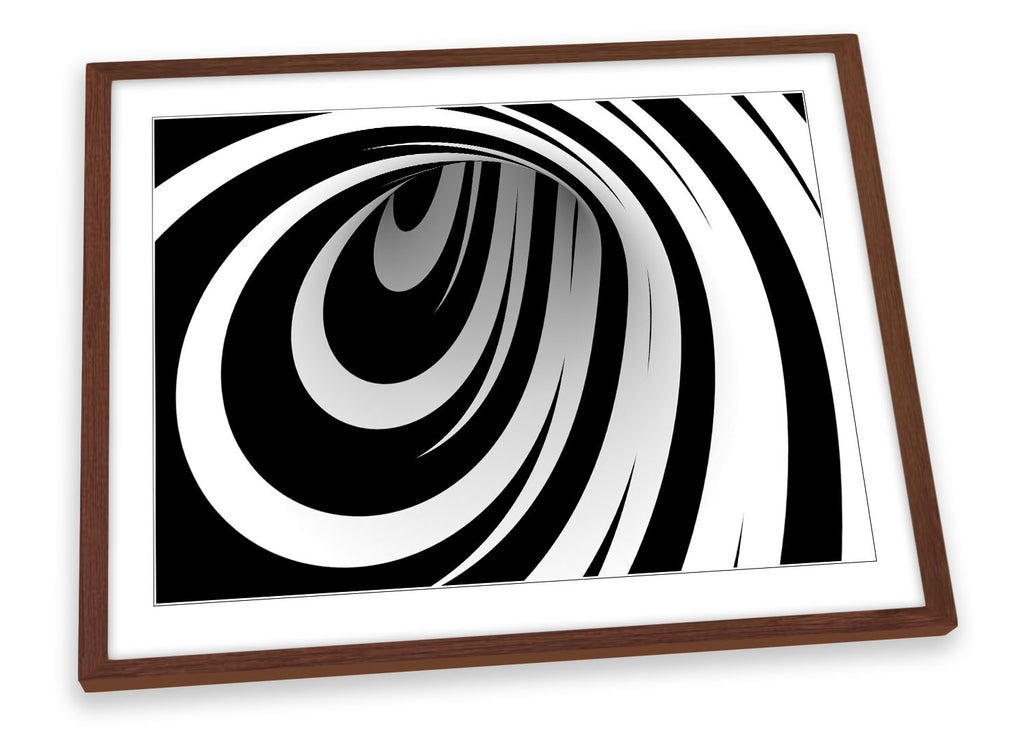 Magic Hole Mono Abstract Framed