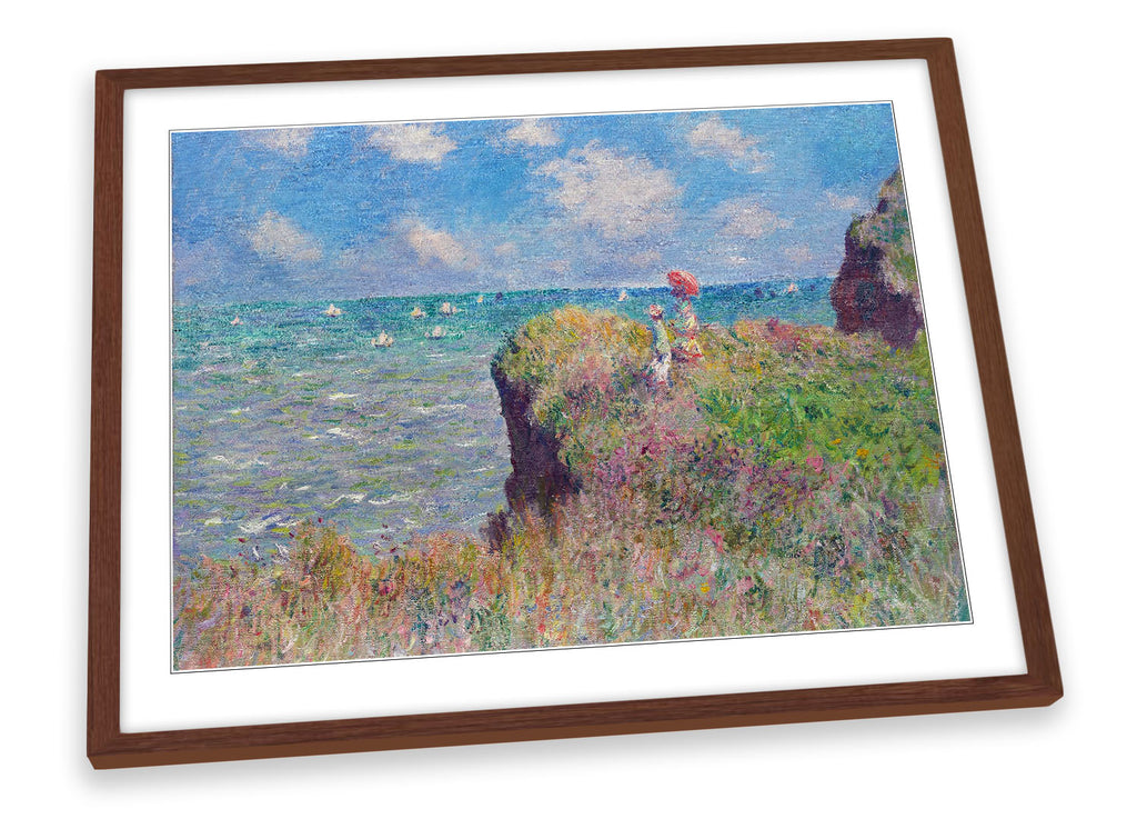 Claude Monet Cliff Walk at Pourville Framed