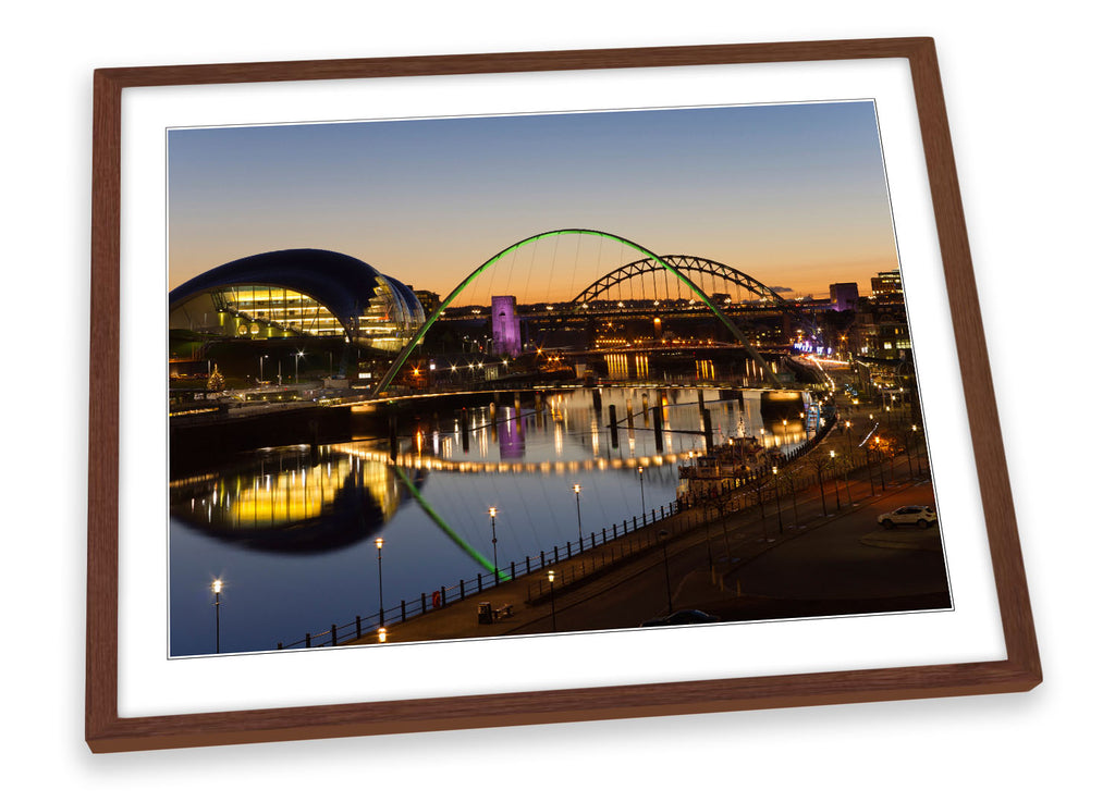 Newcastle Tyne Bridge River Framed