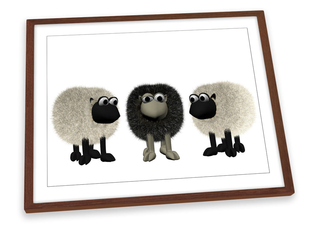 Sheep Modern Framed