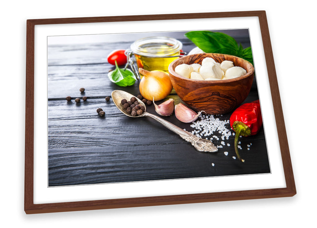 Italian Cooking Ingrediants Framed