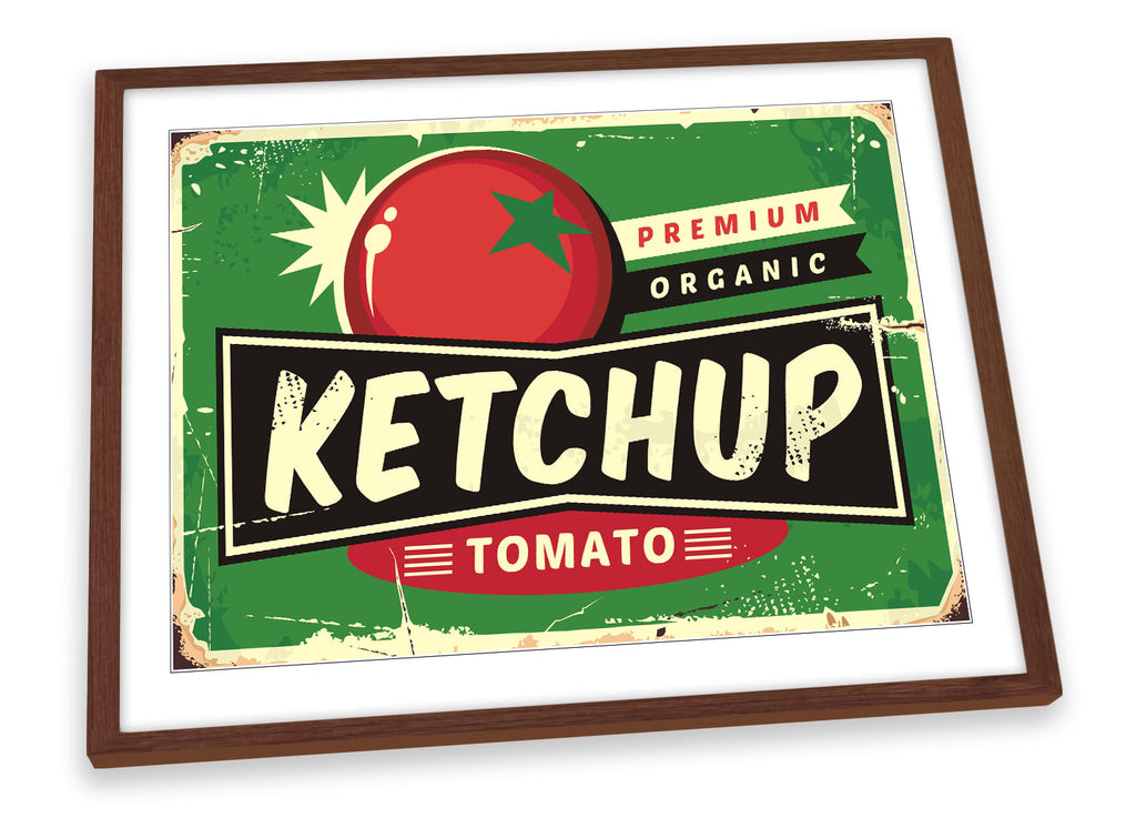 Tomato Ketchup Retro Kitchen Framed