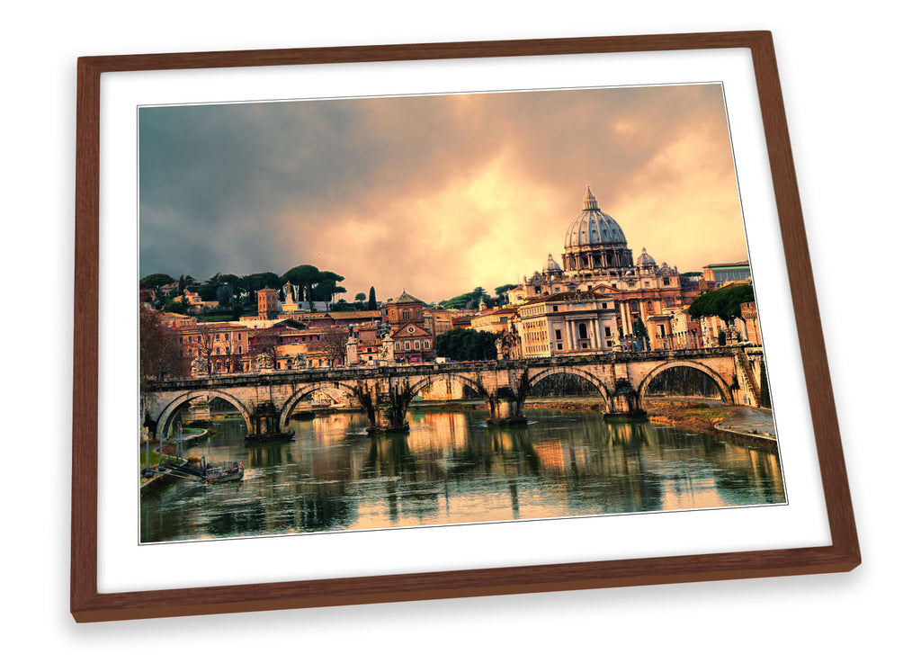 Rome Italy Sunset Framed