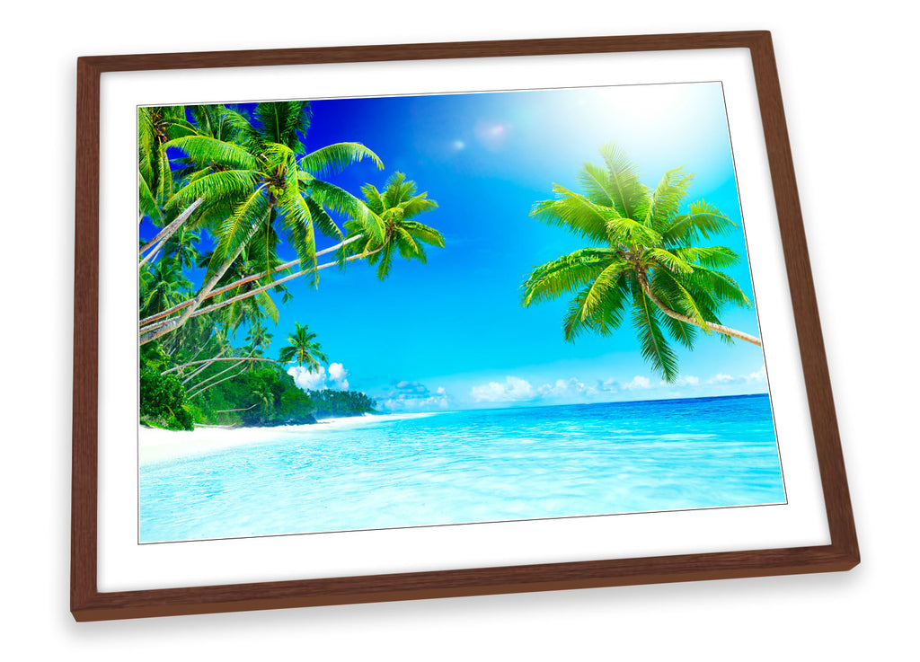 Palm Trees Beach Framed