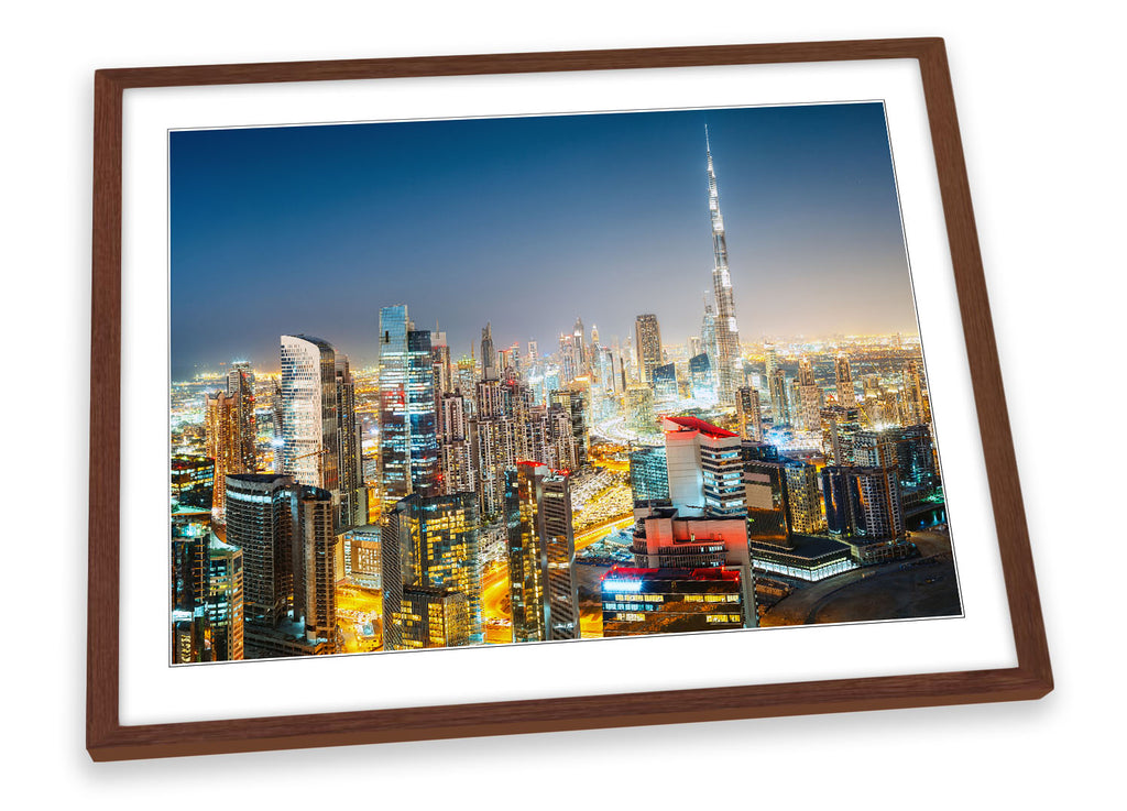 Dubai Skyline Cityscape Framed