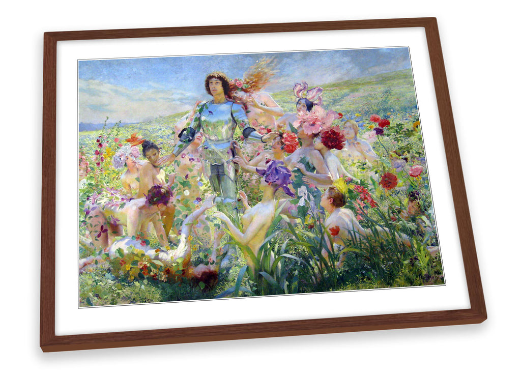 Georges Rochegrosse Knight of Flowers Framed