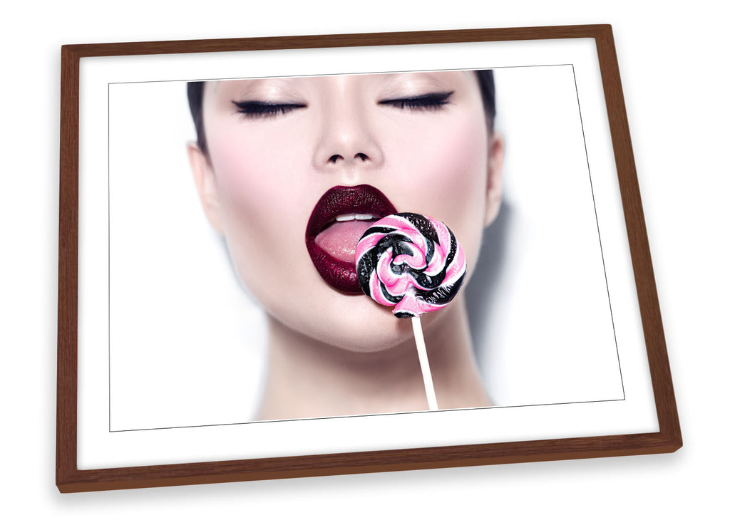 Lollipop Makeup Beauty Purple Framed