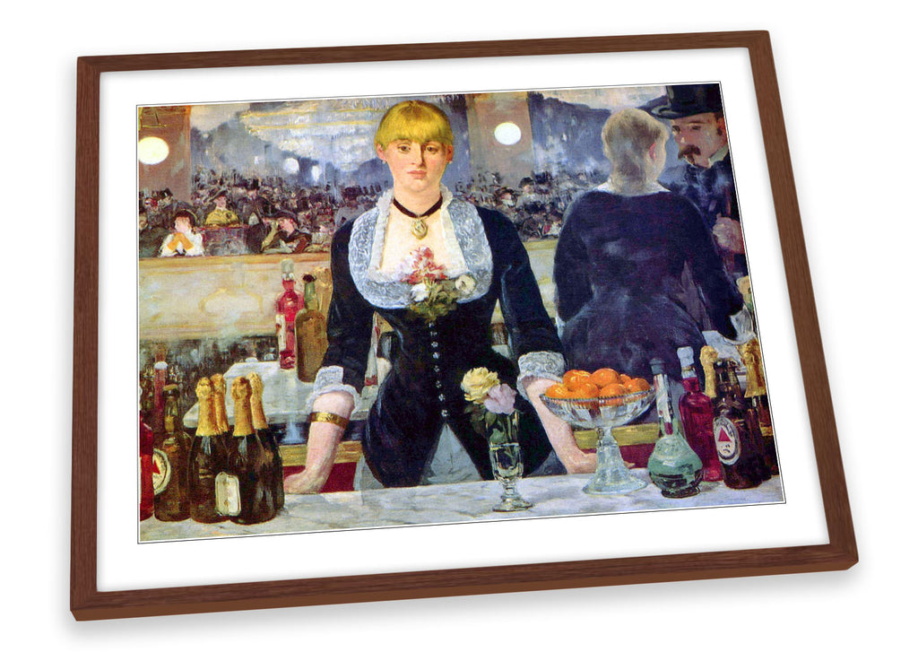 Edouard Manet Bar Folies-Bergere Framed