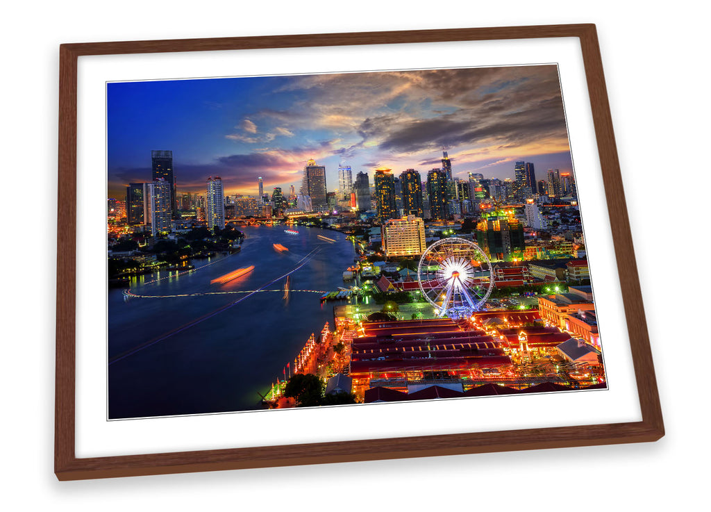 Bangkok Thailand Skyline Framed