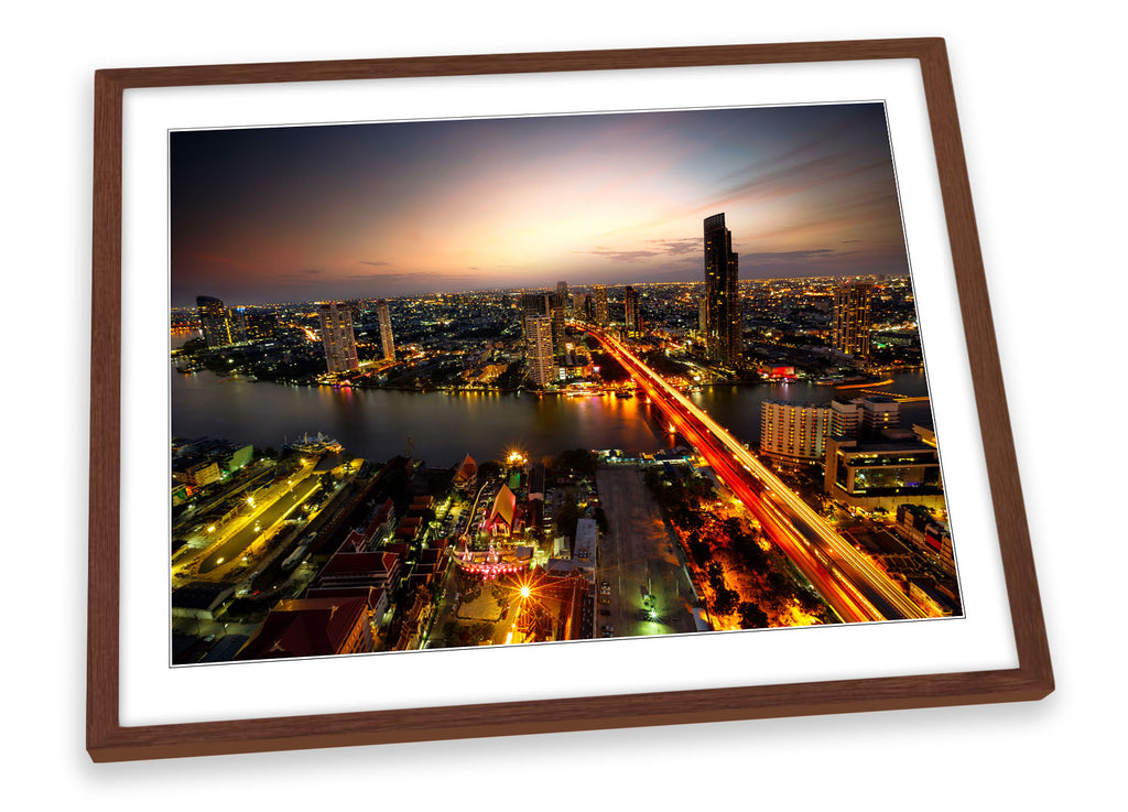 Bangkok City Skyline Thailand Framed