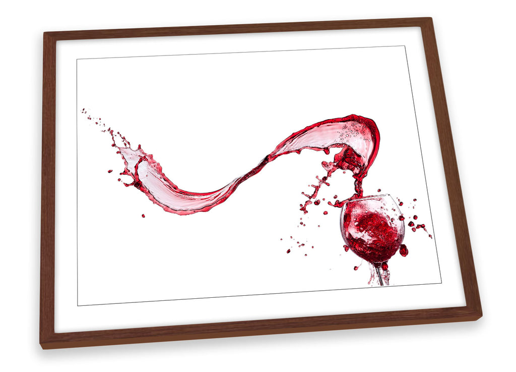 Wine Kitchen Splash Glass Red Framed