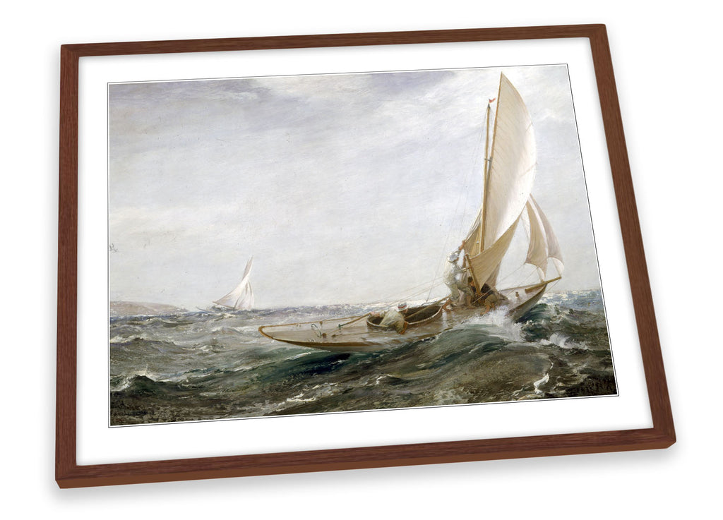 Charles Napier Hemy Through Sea and Air Framed