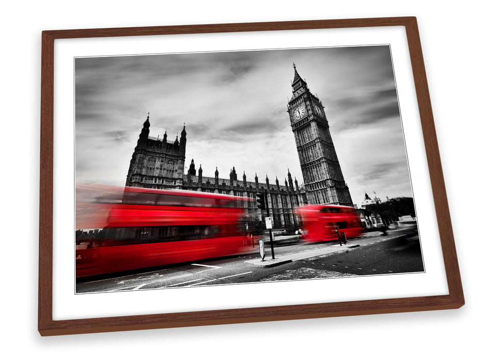 Red Bus London Big Ben Framed
