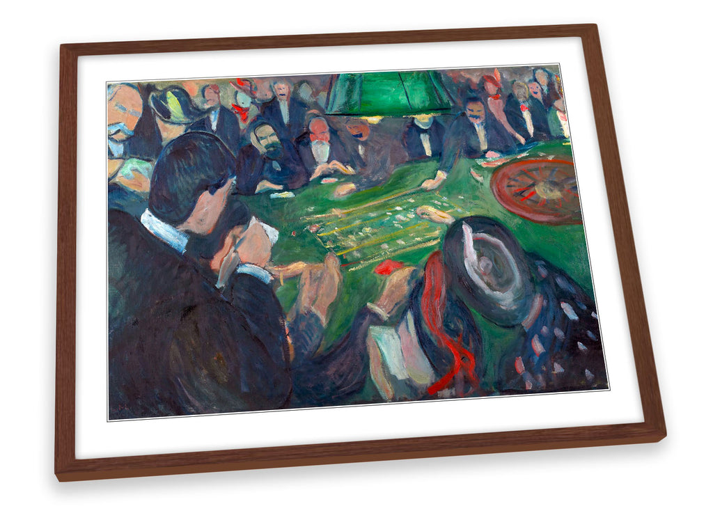 Edvard Munch Roulette Table In Monte Carlo Framed