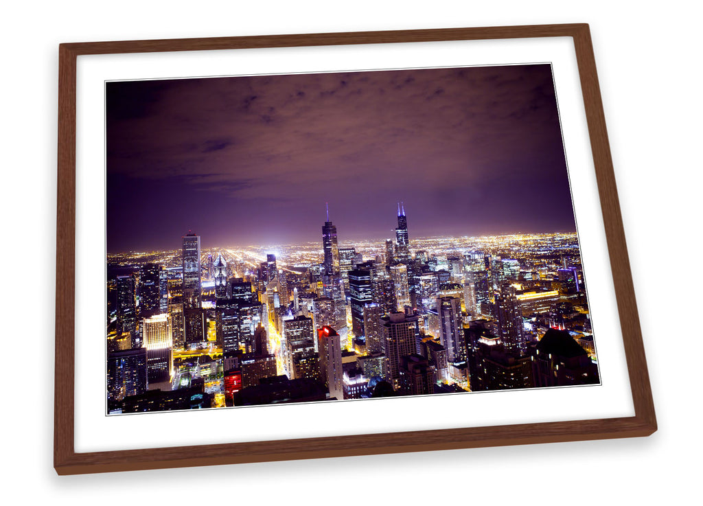 Chicago Skyline Cityscape Framed