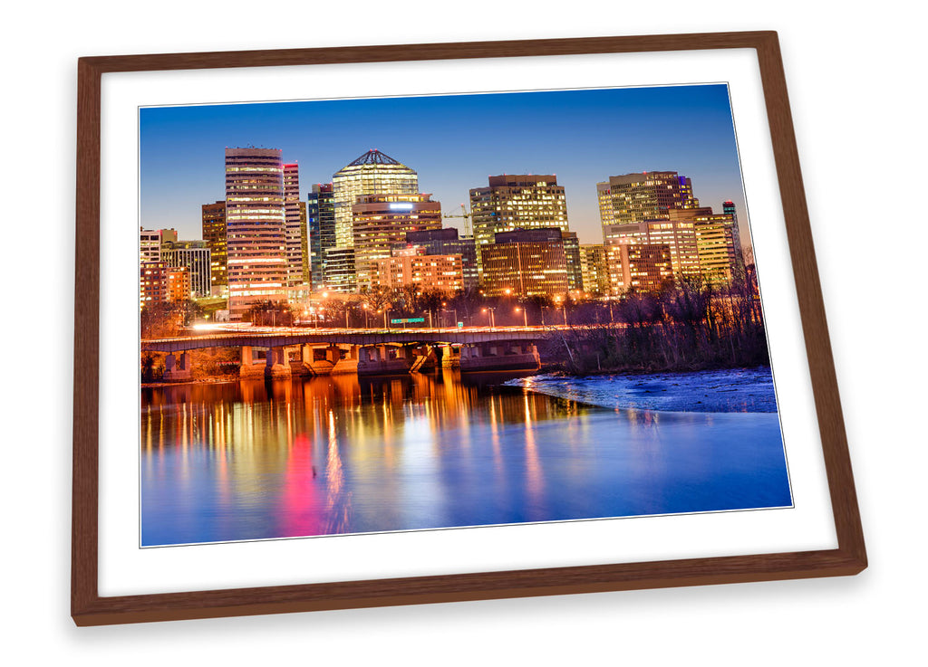 Rosslyn City Skyline Northern Virginia Framed